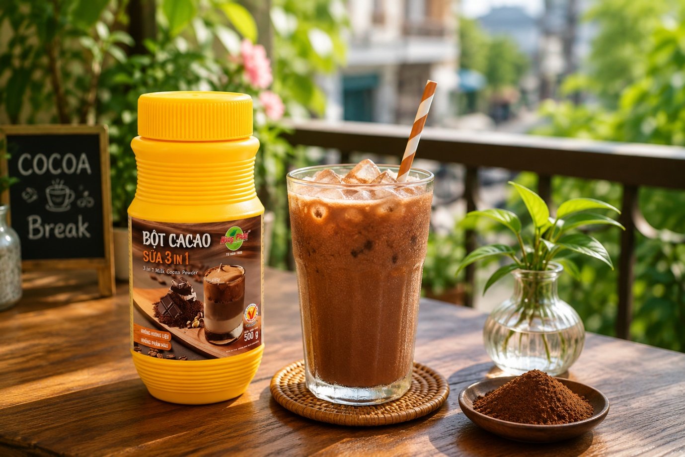Bột Cacao Sữa 3in1 Hùng Phát - 3. Điều Chỉnh Vị Khi Pha Cacao Lạnh