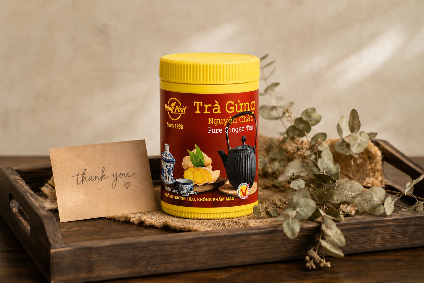 Trà Gừng Hùng Phát - Trà gừng làm quà tặng — chọn dòng nào cho ai