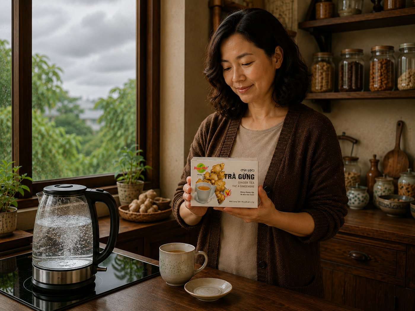 Trà Gừng Hùng Phát - Vì sao trà gừng là phản xạ quen thuộc khi trở trời