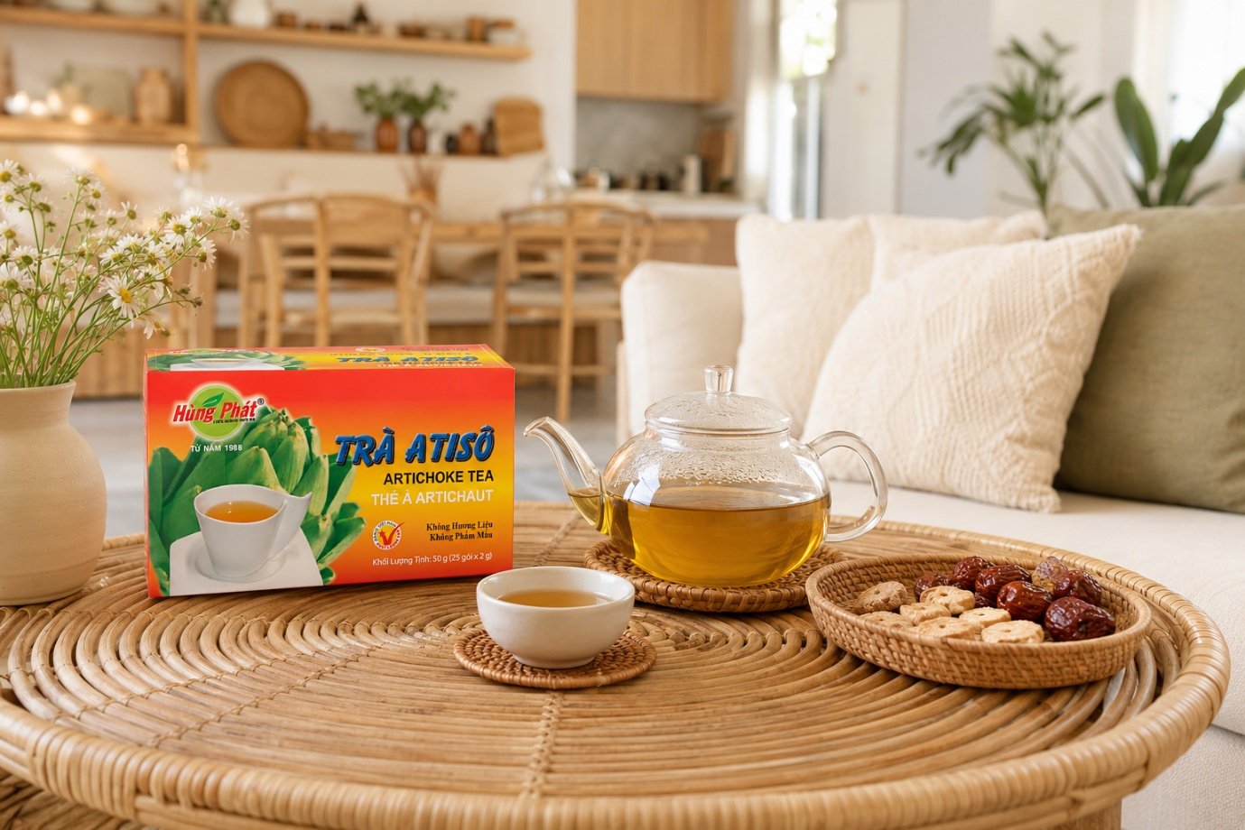 Trà Atisô Hùng Phát - Cách cất Trà Atisô Hùng Phát sau khi mở hộp