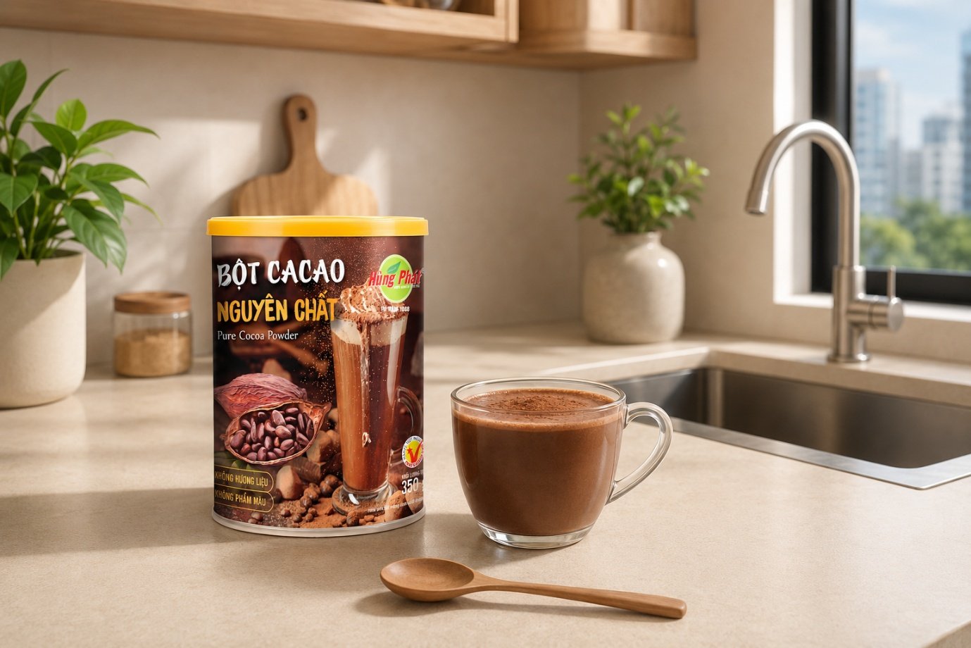 Cách Pha Cacao Nguyên Chất Nóng: Tạo Phần Cốt Mịn, Điều Chỉnh Vị Dễ Hơn - Một ly cacao nóng tưởng đơn giản