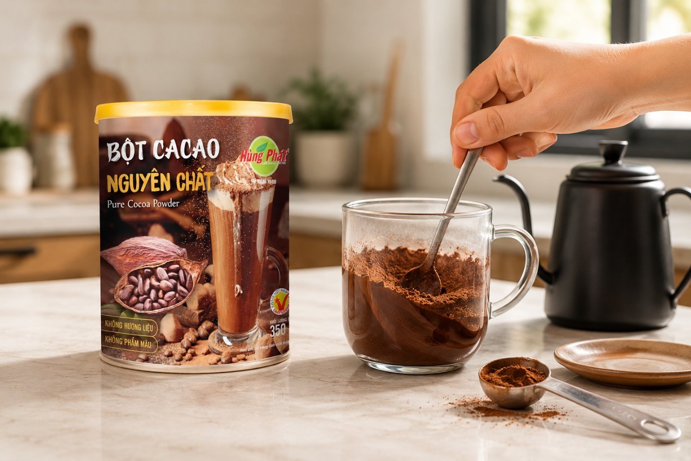 Cách Pha Cacao Nguyên Chất Nóng: Tạo Phần Cốt Mịn, Điều Chỉnh Vị Dễ Hơn - 2. Tạo Phần Cốt Cacao