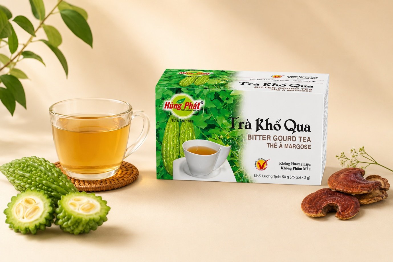 Cách pha Trà Khổ Qua túi lọc Hùng Phát để vị đắng vừa miệng - hình ảnh 1