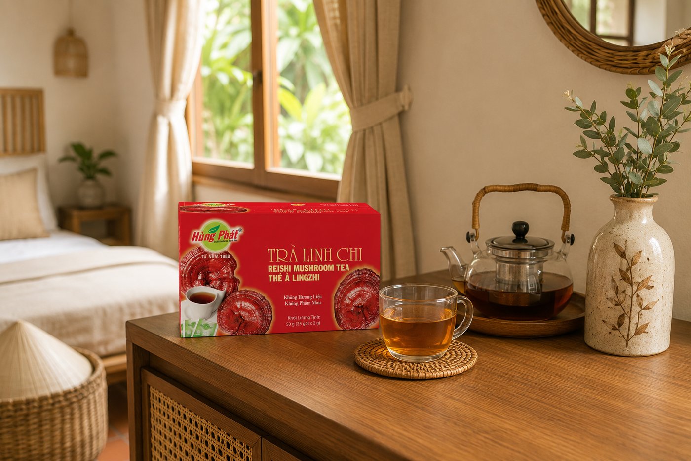 Cách Pha Trà Linh Chi Hùng Phát Và Vài Biến Tấu Dễ Làm - hình ảnh 2