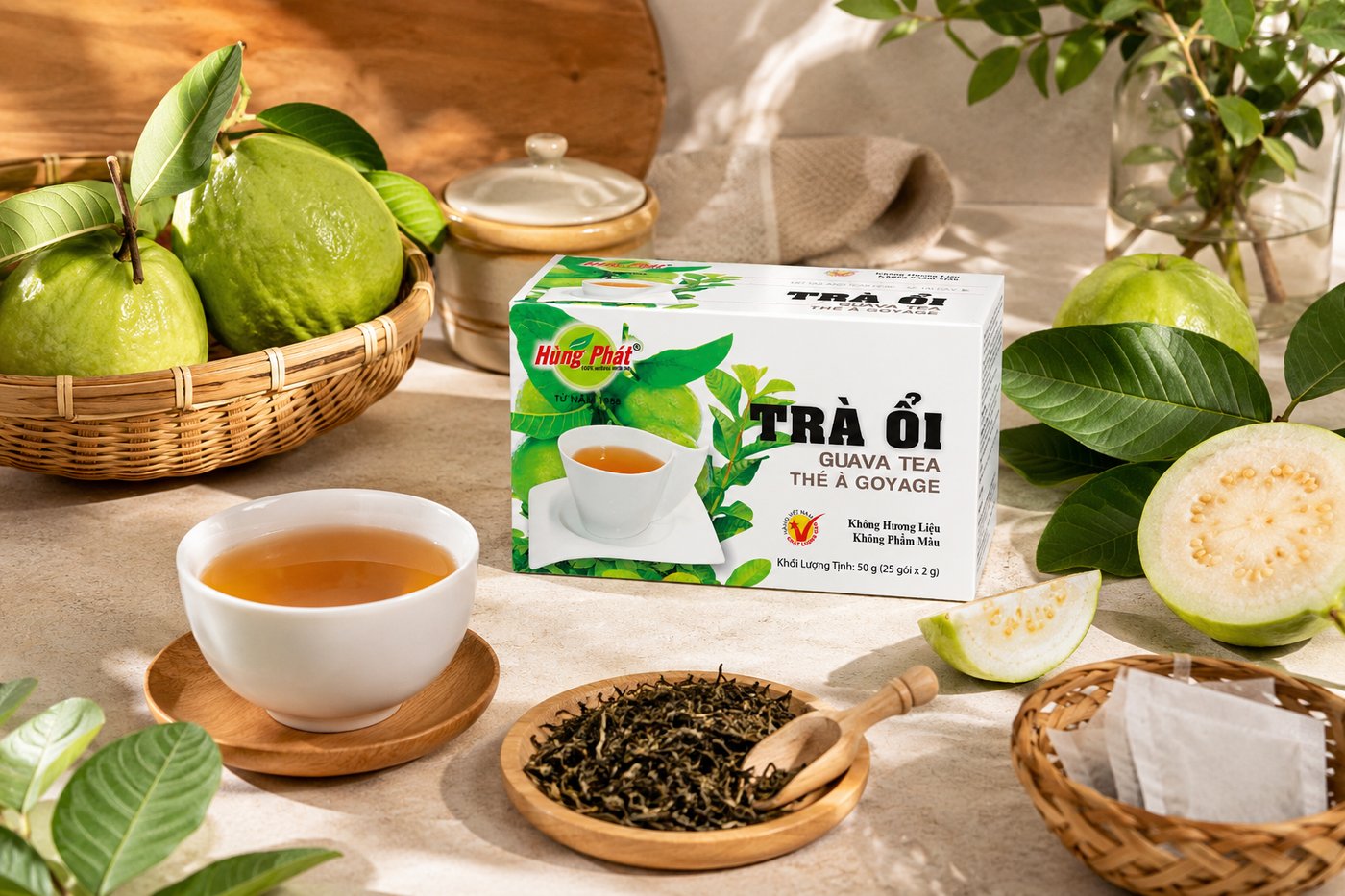Cách Pha Trà Ổi Hùng Phát Nóng Và Lạnh - Cách pha trà ổi nóng