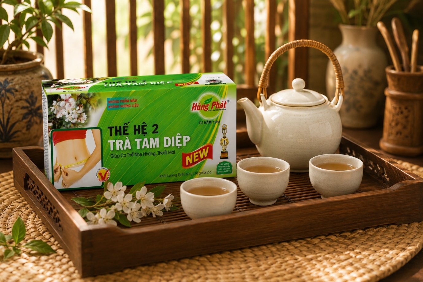 chính: thời điểm uống trà tam diệp thế hệ 2 - Buổi tối – Pha loãng hơn nếu nhạy caffeine