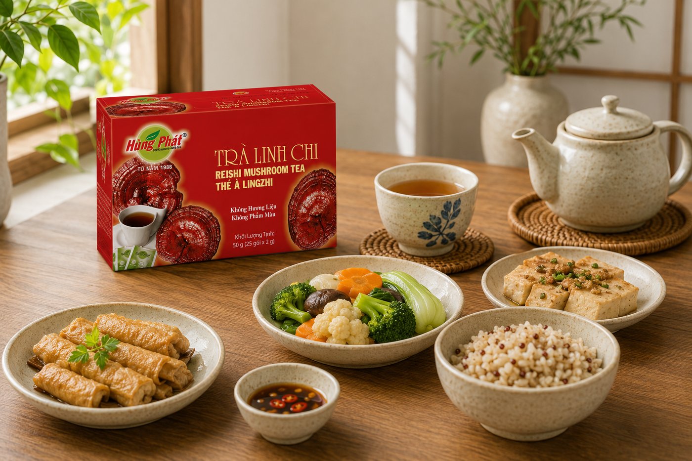 Mua Trà Linh Chi Hùng Phát Chính Hãng Và Gợi Ý Quà Tặng - hình ảnh 1