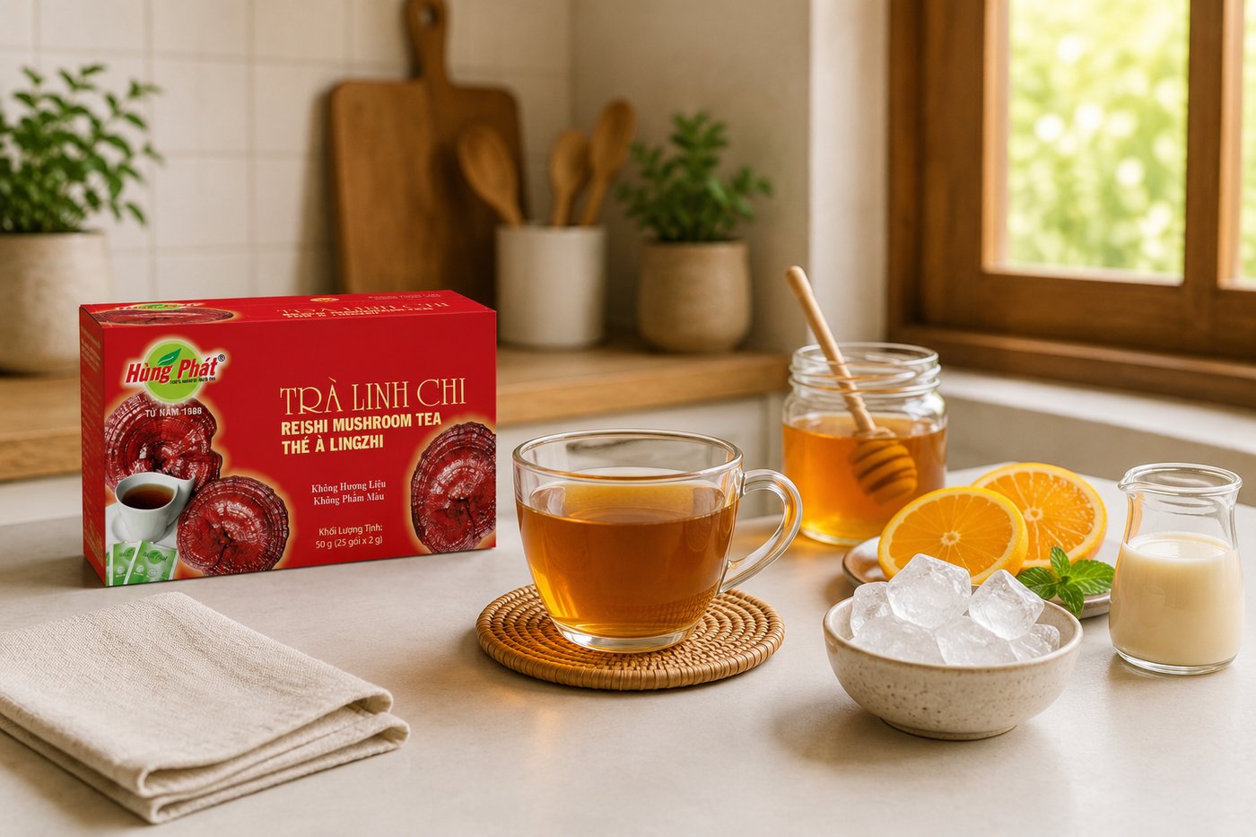 Mua Trà Linh Chi Hùng Phát Chính Hãng Và Gợi Ý Quà Tặng - hình ảnh 3