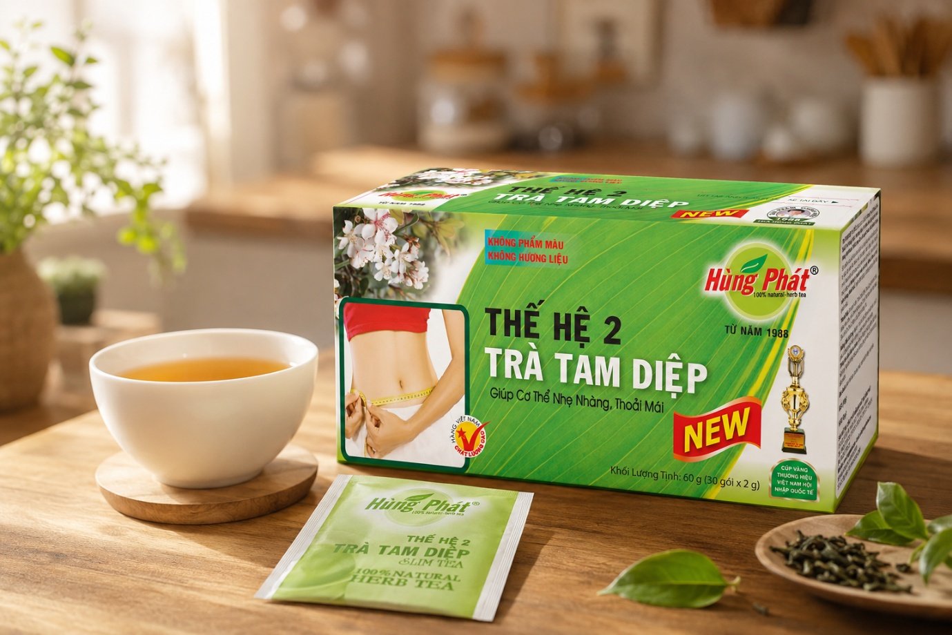 chính: thói quen uống trà thảo mộc buổi sáng - Buổi tối: bạn vừa làm việc xong, hoặc vừa dọn bếp xong sau bữa