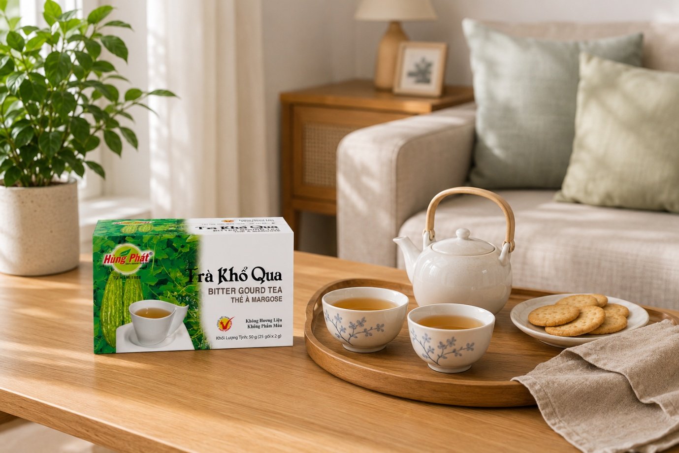 Thành phần Trà Khổ Qua Hùng Phát gồm gì? Khổ qua và linh chi trong trải nghiệm vị - hình ảnh 3