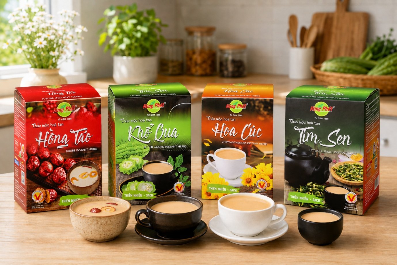Thảo mộc hòa tan 200g và 375g Hùng Phát Hai quy cách khác nhau ở điểm nào? Với nhóm thảo mộc hòa tan Hùng