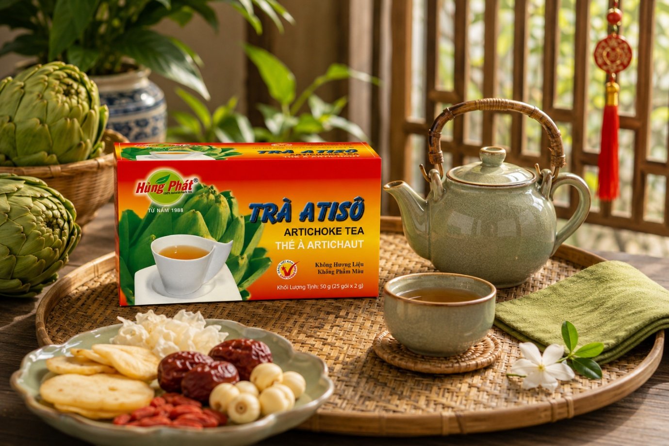 Trà Atisô Hùng Phát - Sau khi mở hộp, các thông tin này vẫn hữu ích cho những lần dùng tiếp theo. Người dùng