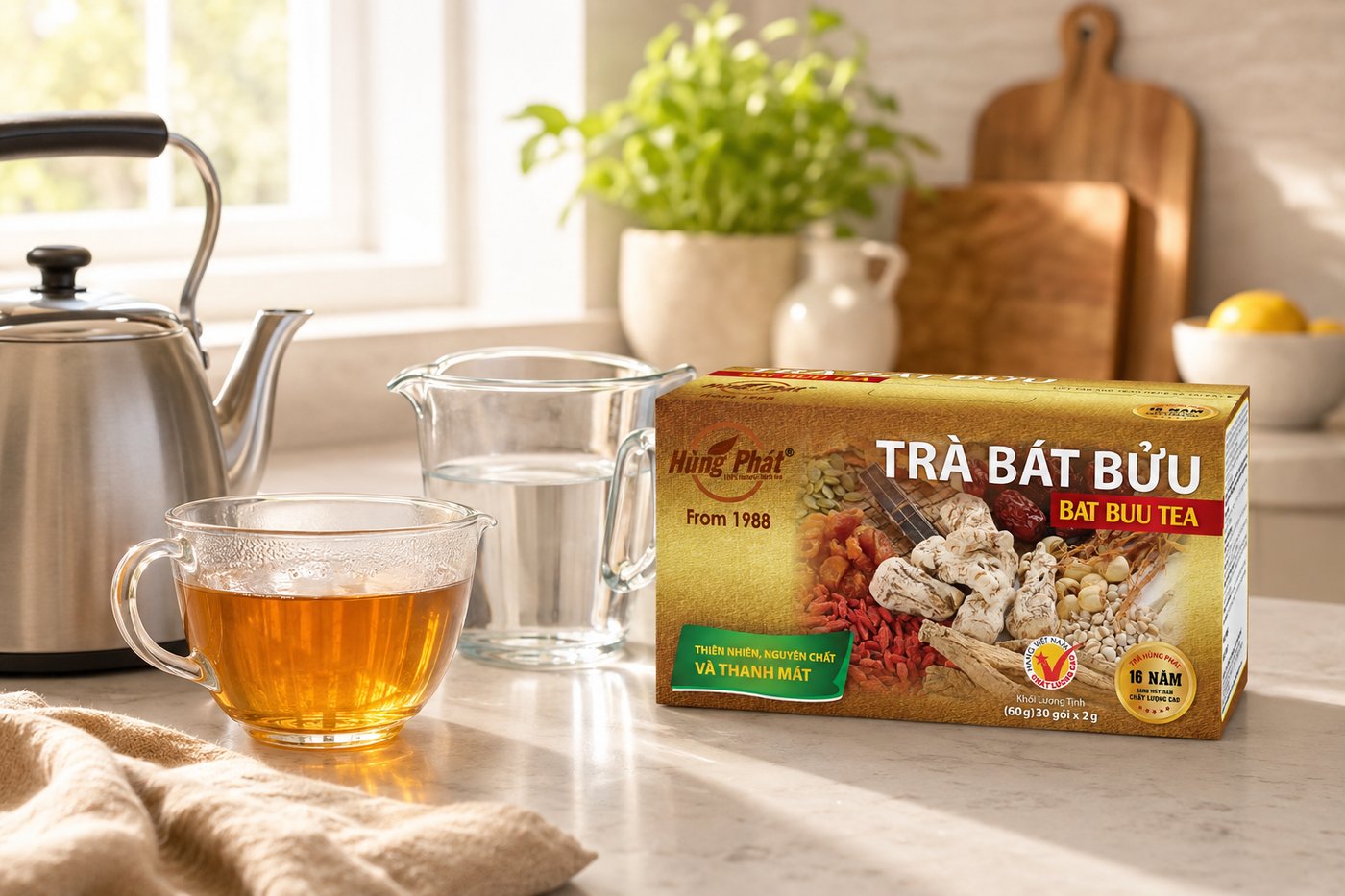 Trà Bát Bửu Hùng Phát - 1. Tám vị thảo mộc trong một túi trà