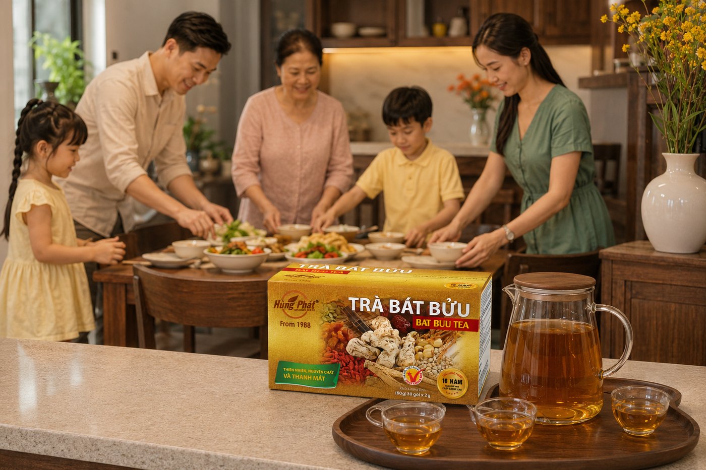 Trà Bát Bửu Hùng Phát - Trong một nhà ba thế hệ, gu uống trà thường mỗi người một kiểu. Ông thích tách trà