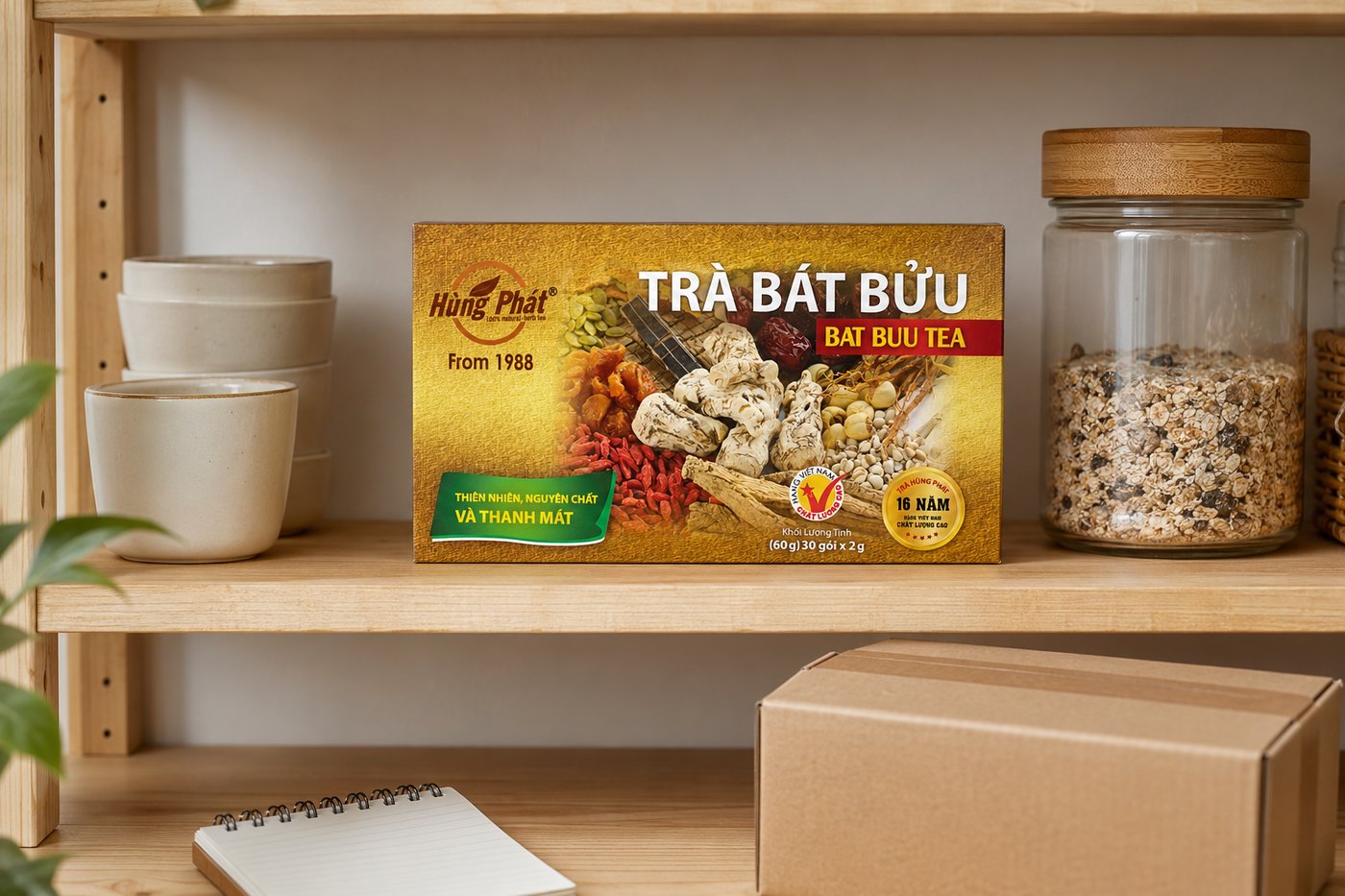 Trà Bát Bửu Hùng Phát - 1. Trà Bát Bửu là gì - tách trà phối tám vị
