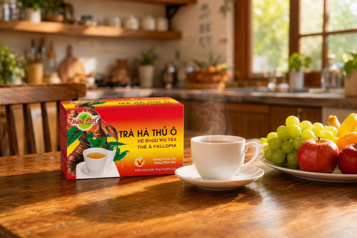 Trà Hà Thủ Ô Hùng Phát: Thanh Dịu, Dễ Pha - ảnh minh họa 1
