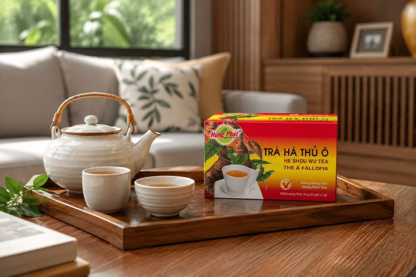 Trà Hà Thủ Ô Hùng Phát: Thanh Dịu, Dễ Pha - ảnh minh họa 3