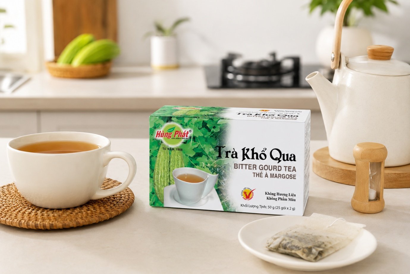 Trà Khổ Qua Hùng Phát hợp với bữa ăn và khoảnh khắc nào trong ngày? - hình ảnh 1