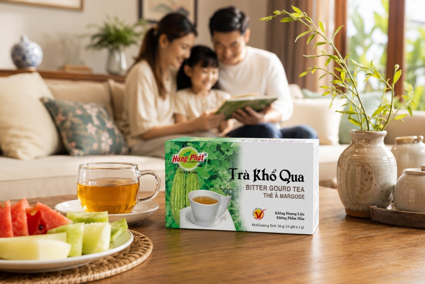 Trà Khổ Qua Hùng Phát: vị đắng thanh trong tách trà thảo mộc túi lọc - hình ảnh 5