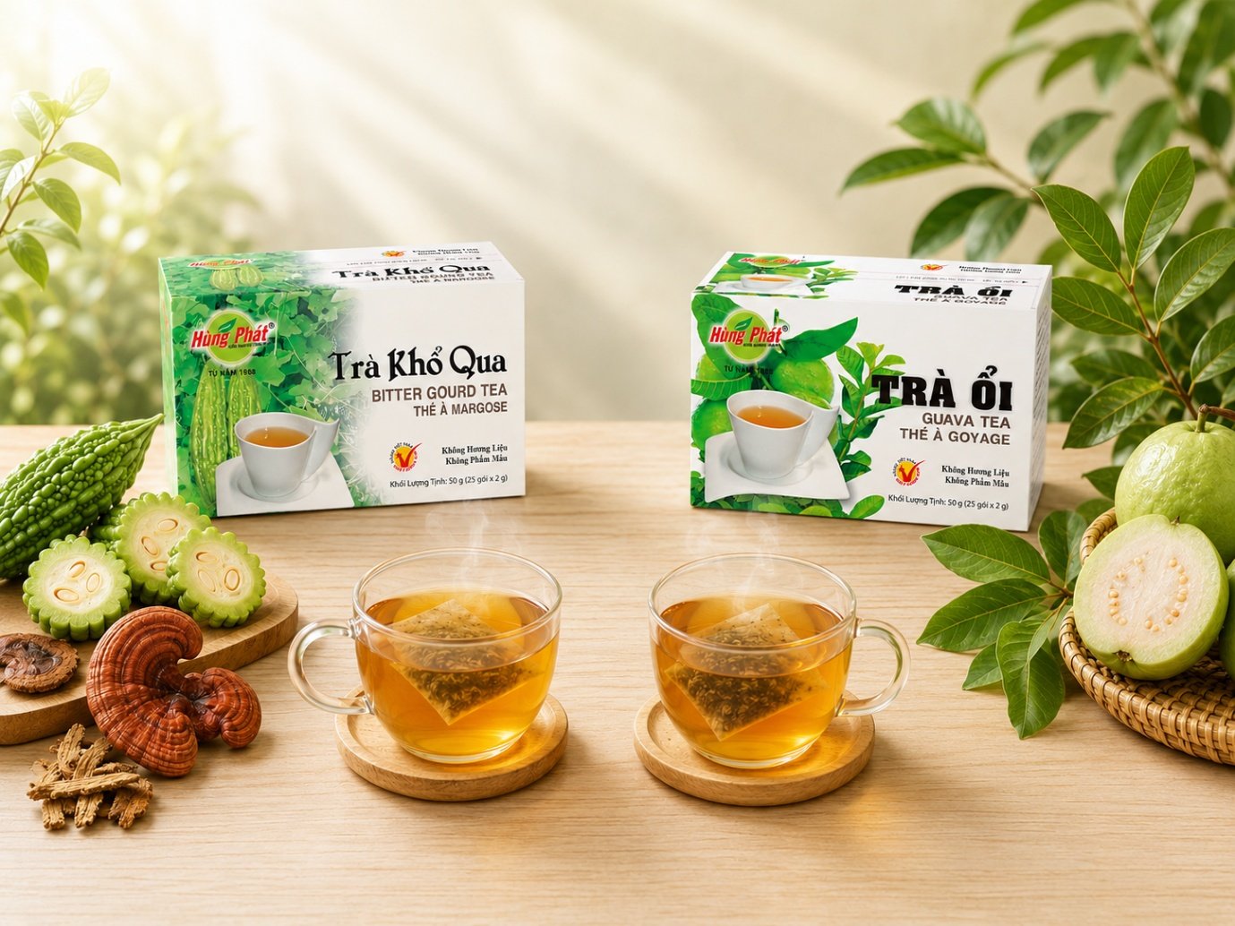 Trà Khổ Qua và Trà Ổi Hùng Phát khác nhau thế nào khi chọn trà túi lọc thảo mộc? - hình ảnh 1