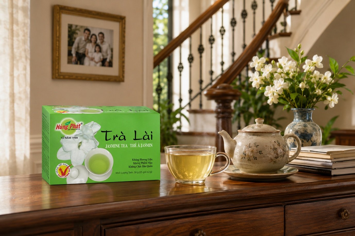 Trà Lài Hùng Phát: Hương Hoa Lài Thanh Nhẹ Cho Bàn Trà - Cách pha cơ bản để giữ hương lài
