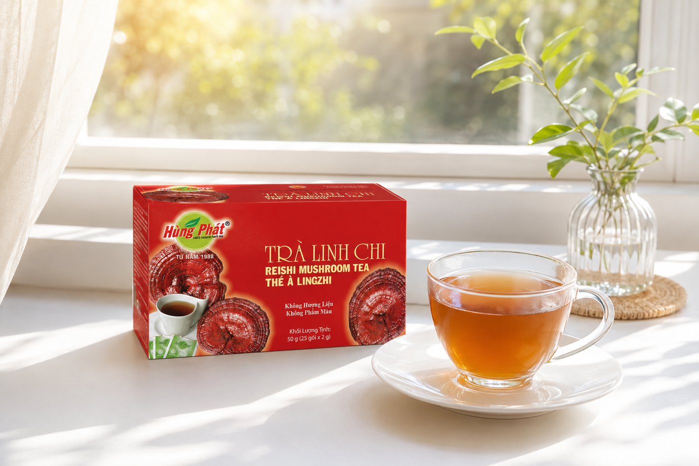 Tách Trà Linh Chi Trong Nhịp Sống Chậm - hình ảnh 1