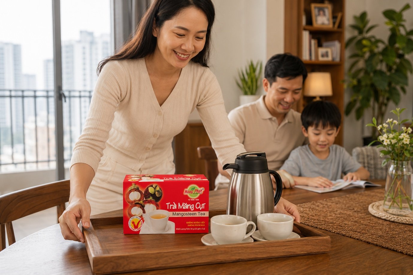 Trà Măng Cụt Hùng Phát Cho Bàn Trà Gia Đình: Gọn, Dễ Pha, Dễ Dùng - Theo dữ liệu sản phẩm, Trà Măng Cụt Hùng