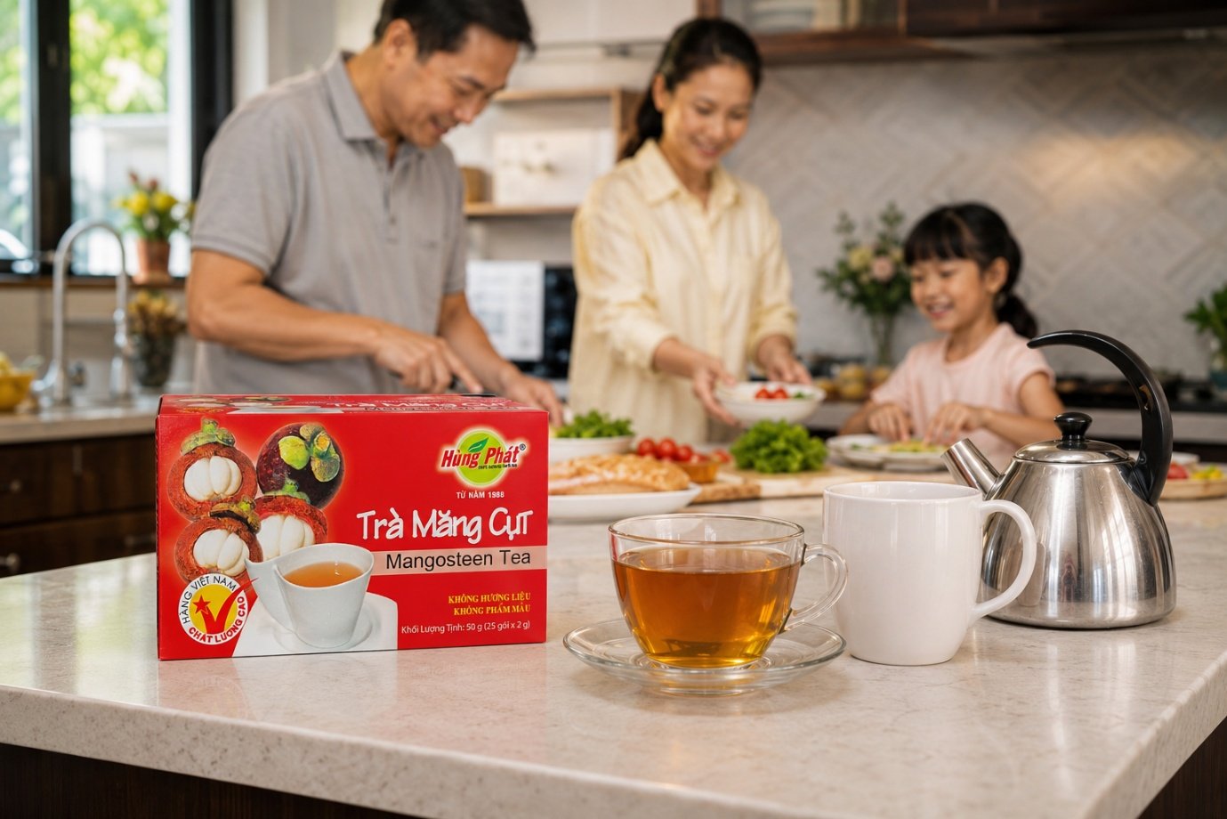 Trà Măng Cụt Hùng Phát Phù Hợp Dùng Vào Lúc Nào Trong Ngày? - Sản phẩm có thành phần Trái Măng Cụt và Cỏ