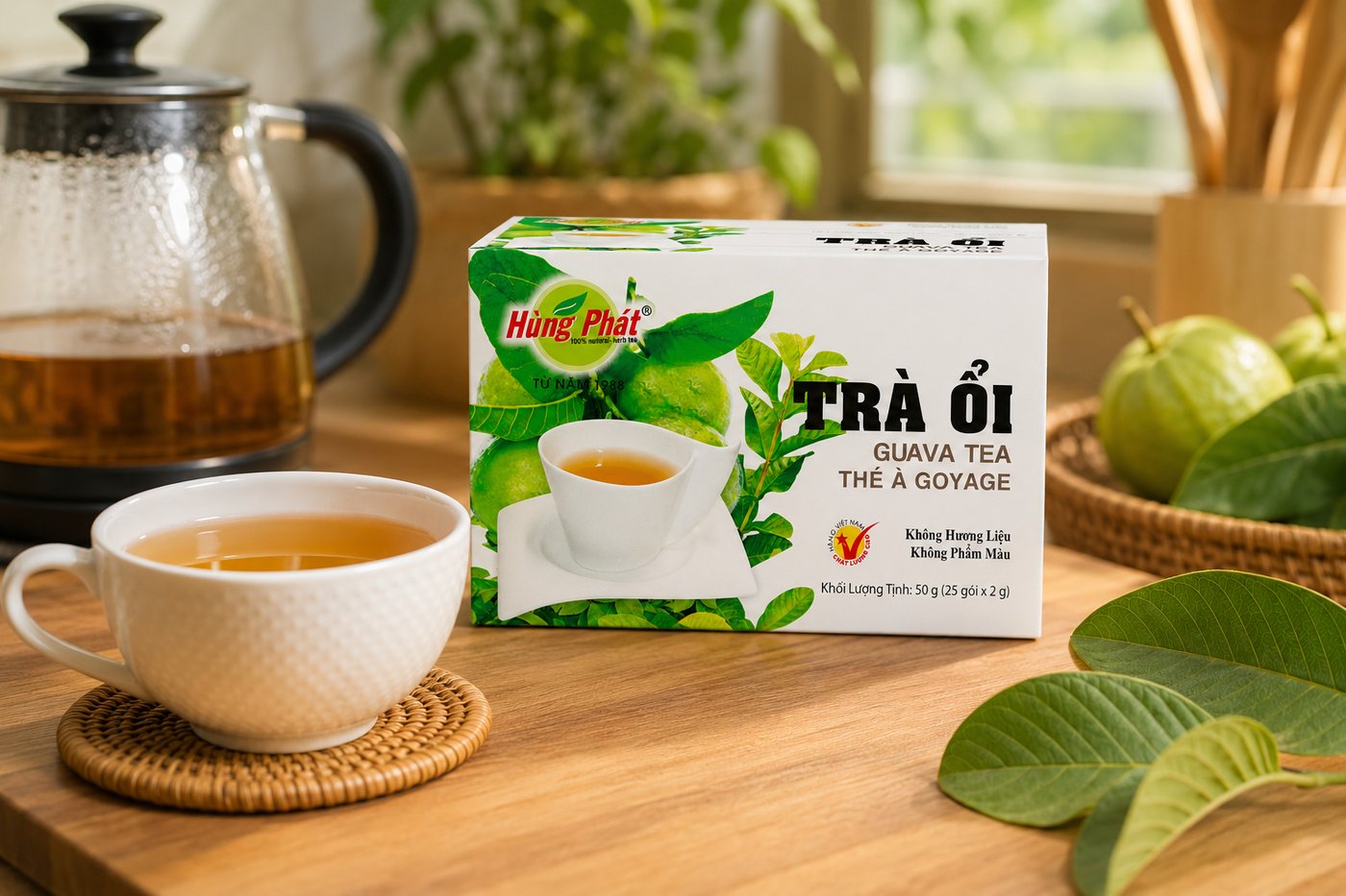 Trà Ổi Hùng Phát Có Gì Đặc Biệt Trong Nhóm Trà Thảo Mộc? - Điểm nhận diện là hương ổi nhẹ dịu
