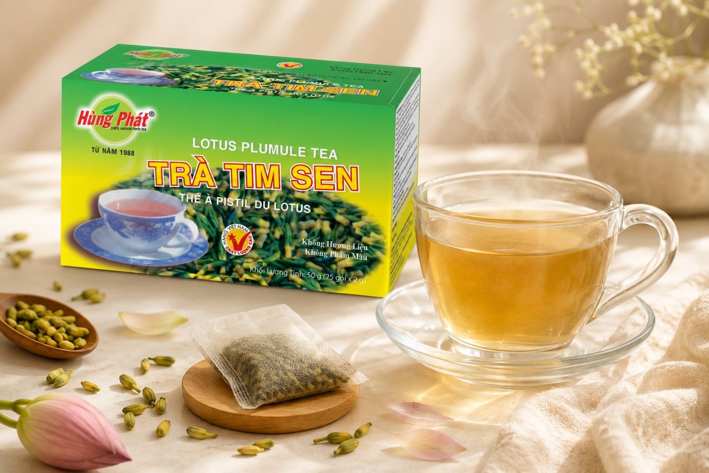 Trà Tim Sen Hùng Phát - Thành Phần Tạo Nên Hương Vị Trà Tim Sen