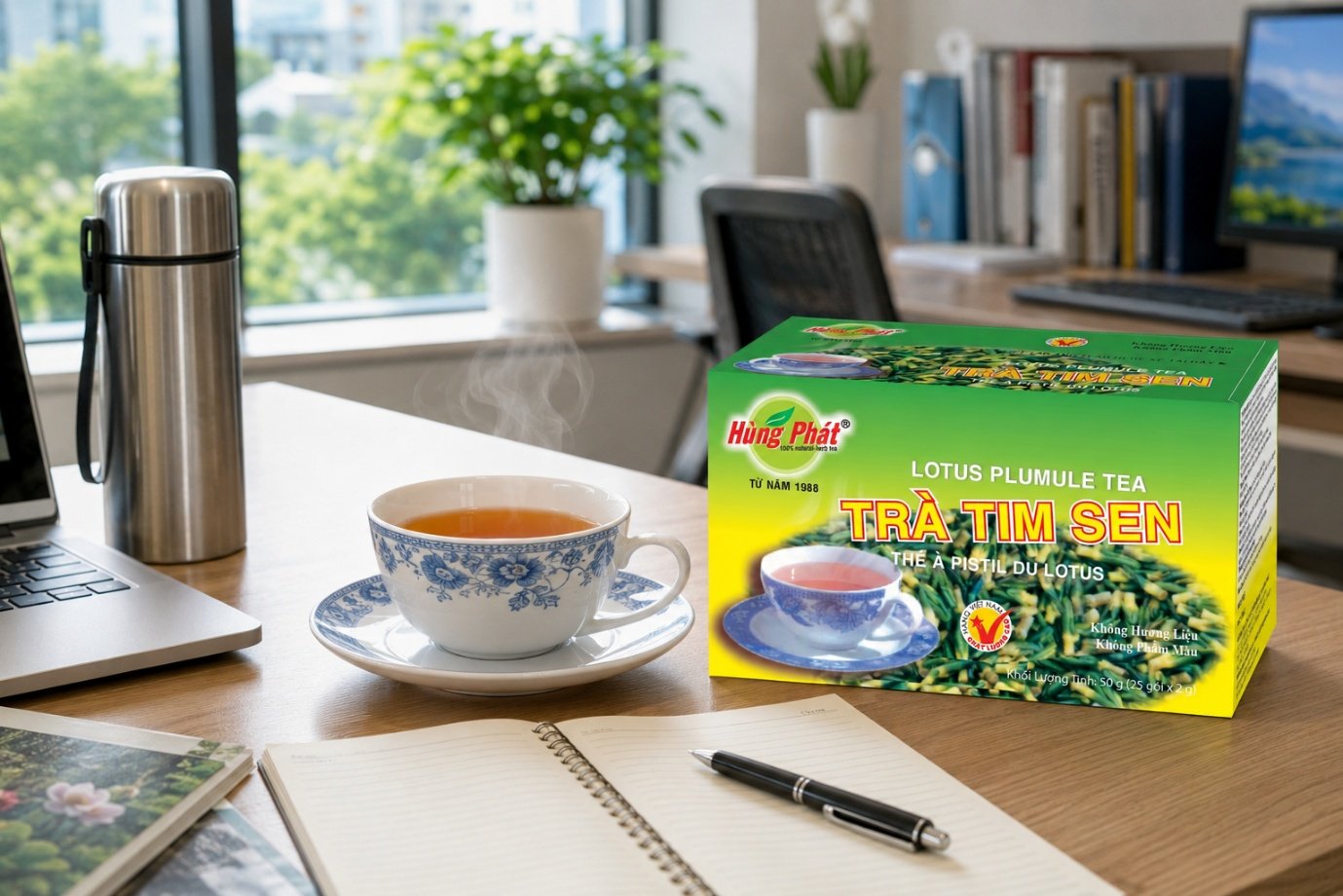 Trà Tim Sen Hùng Phát - Trà Tim Sen Trong Góc Pantry Văn Phòng