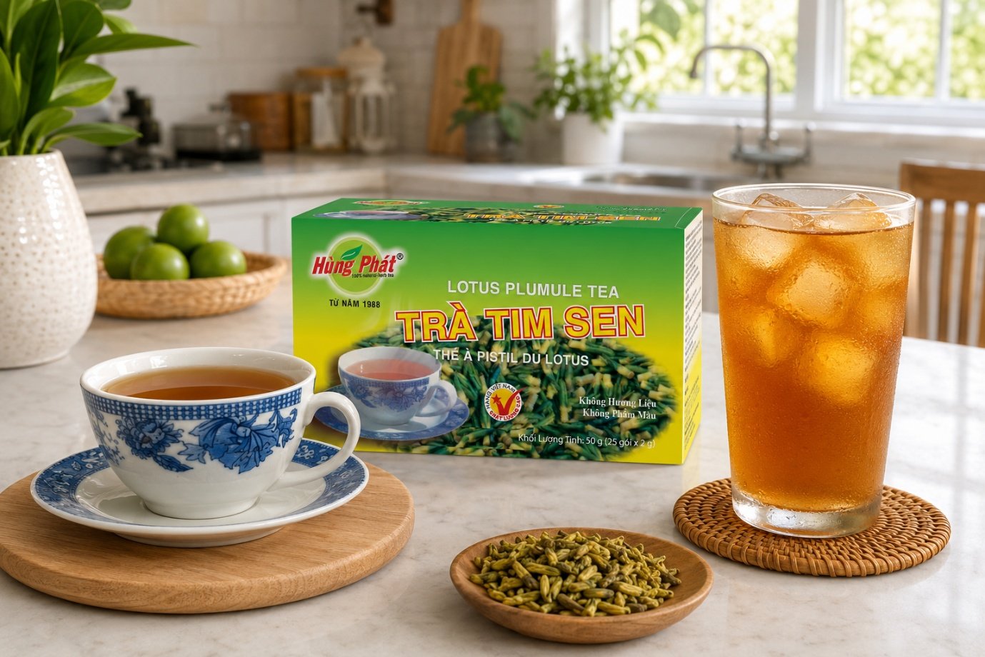 Trà Tim Sen Hùng Phát - Trà Tim Sen Uống Lạnh Có Gì Khác?