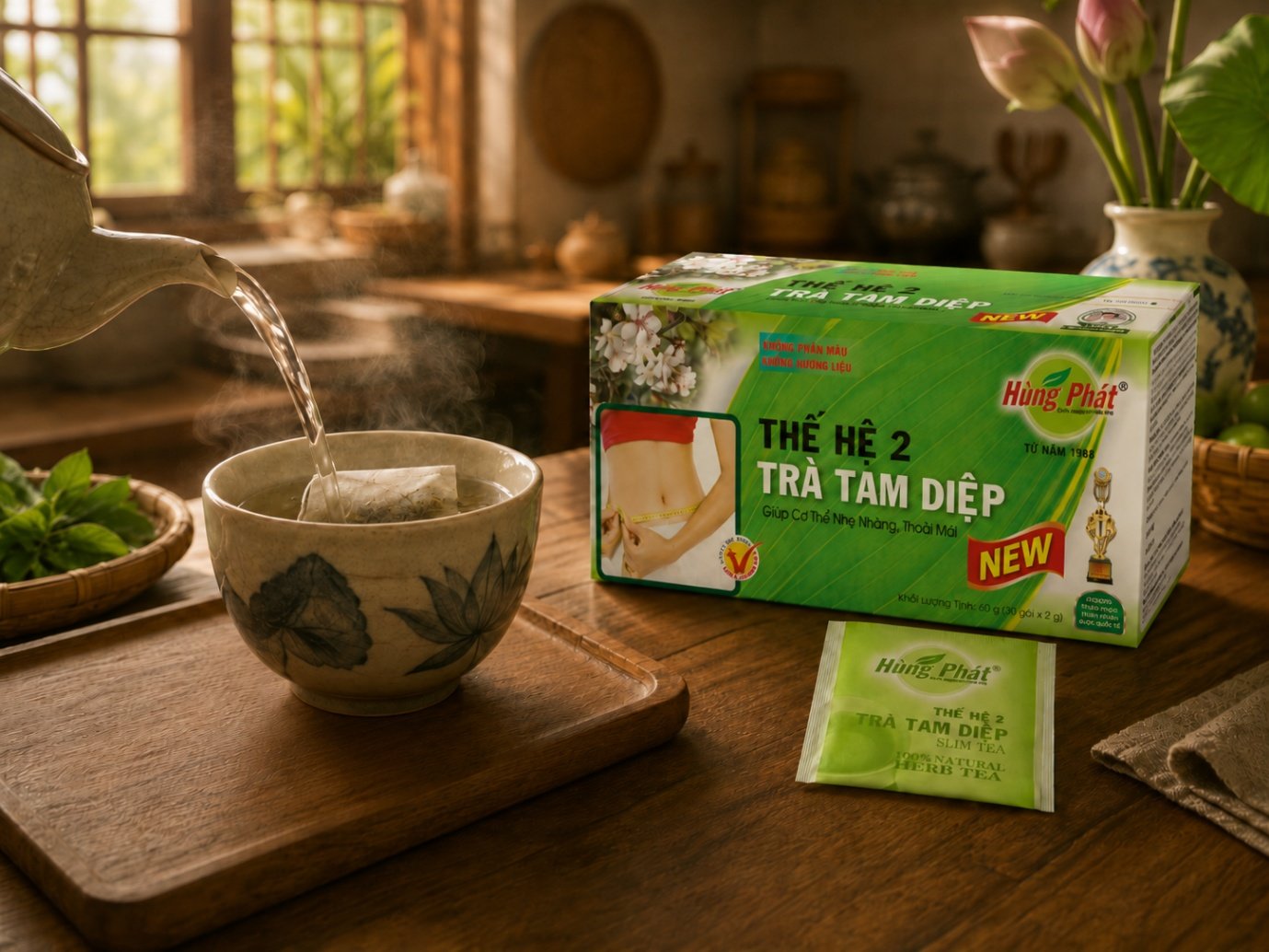 chính: văn hóa uống trà thảo mộc miền trung - Miền Trung có khí hậu không chiều người. Gió Lào hanh khô từ