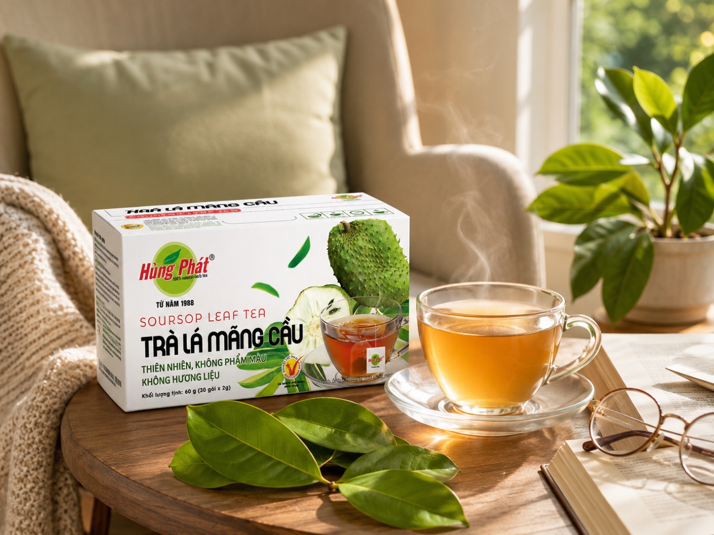 Cách Pha Trà Lá Mãng Cầu Ngon — 3 Kiểu Từ Nóng Đến Đá Đều Đơn Giản - ảnh 2