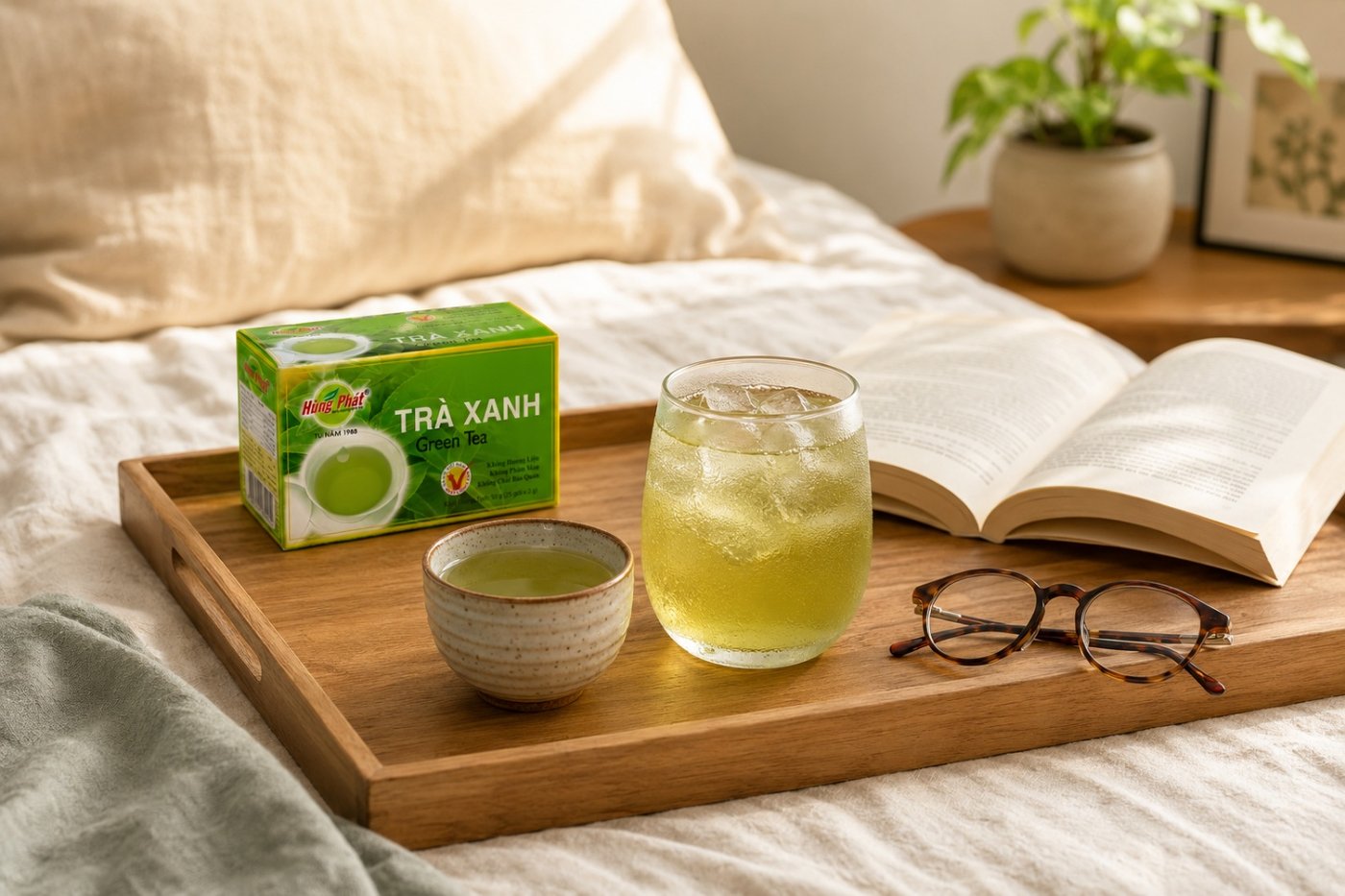 chính: món uống từ trà xanh tại nhà - Pha trà xanh đá cơ bản - bước nền cho mọi công thức
