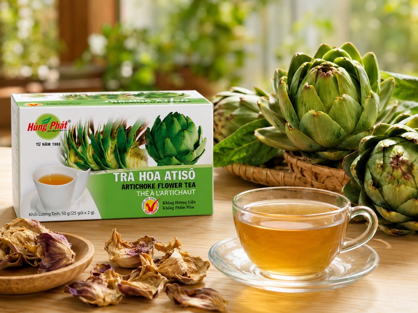 Trà Hoa Atisô Hùng Phát — Vị Ngọt Thanh Từ 100% Đài Hoa Thuần Tự Nhiên - ảnh minh họa 1