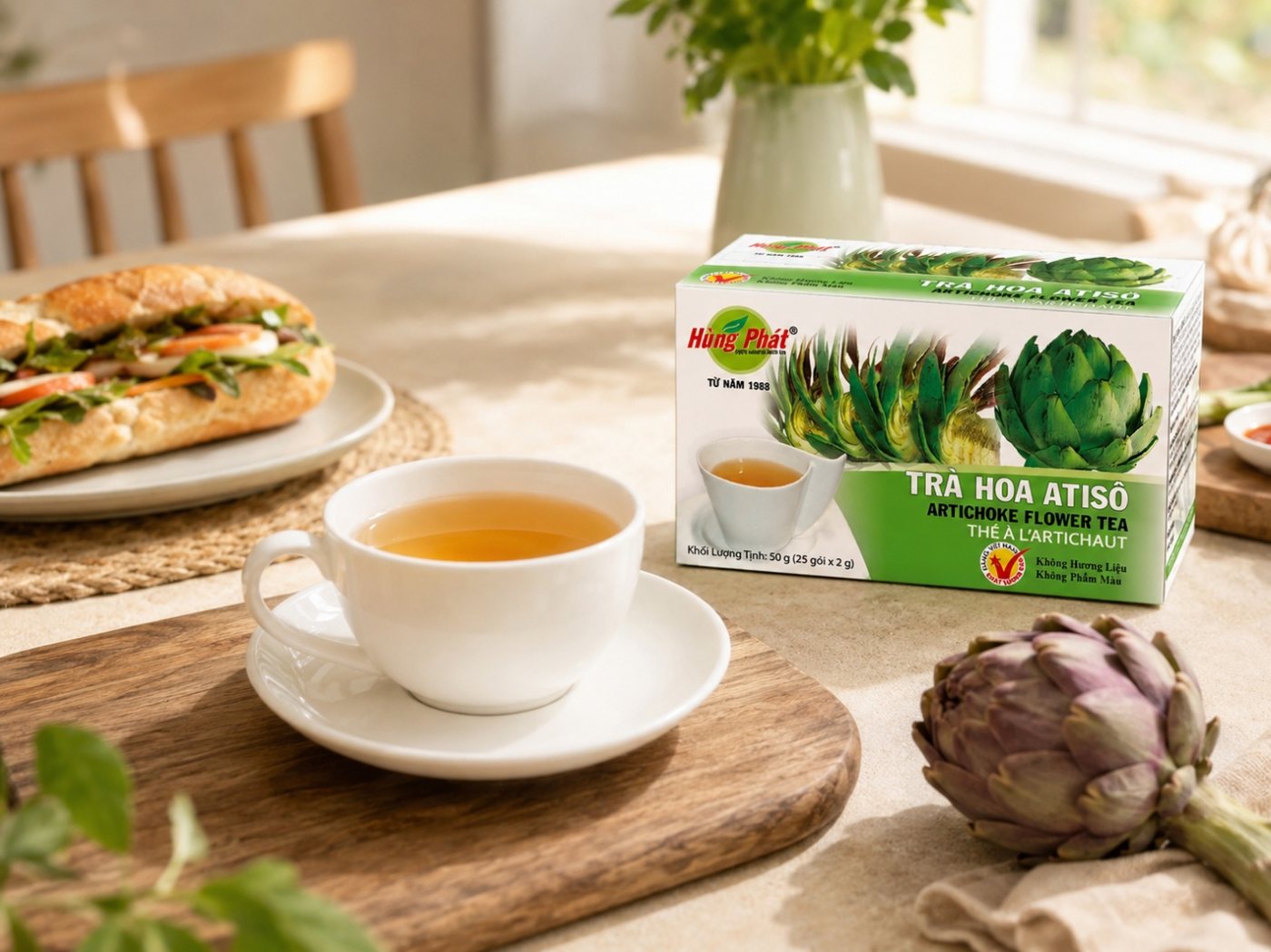 Trà Hoa Atisô Hùng Phát — Vị Ngọt Thanh Từ 100% Đài Hoa Thuần Tự Nhiên - ảnh minh họa 3