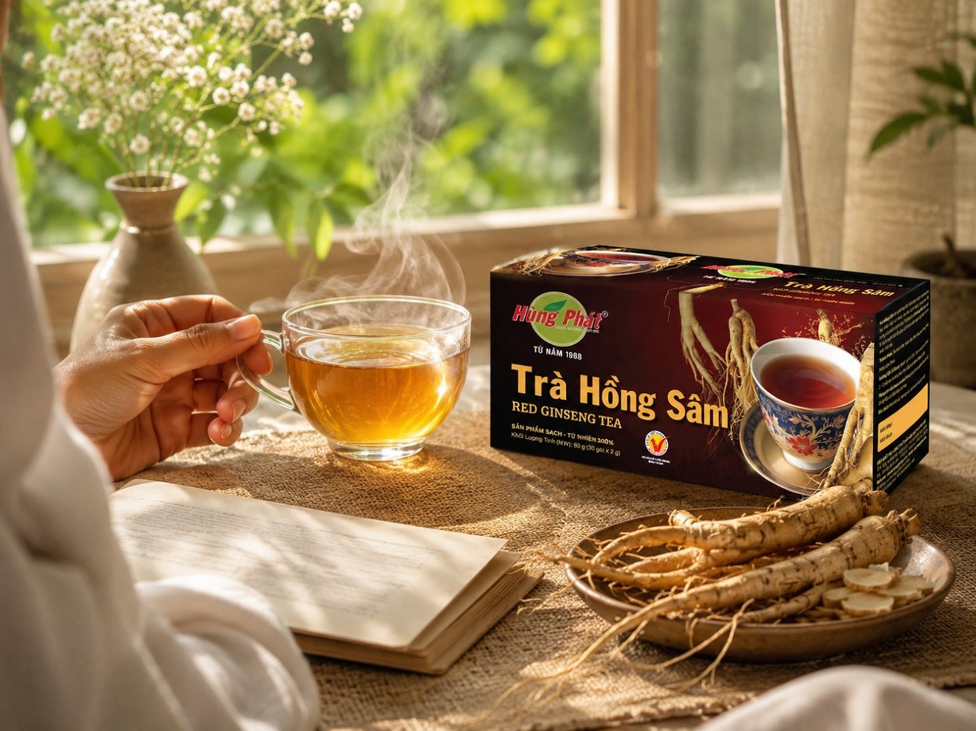 Trà Hồng Sâm --- Thức Uống Thảo Mộc Phối Sâm Cho Mọi Ngày - ảnh minh họa 1