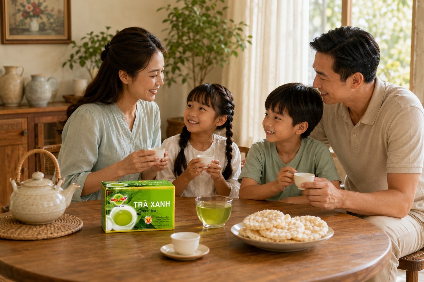 chính: trà xanh túi lọc - Tiêu chí chọn trà xanh túi lọc ngon - đọc nhãn, ngửi hương, thử vị